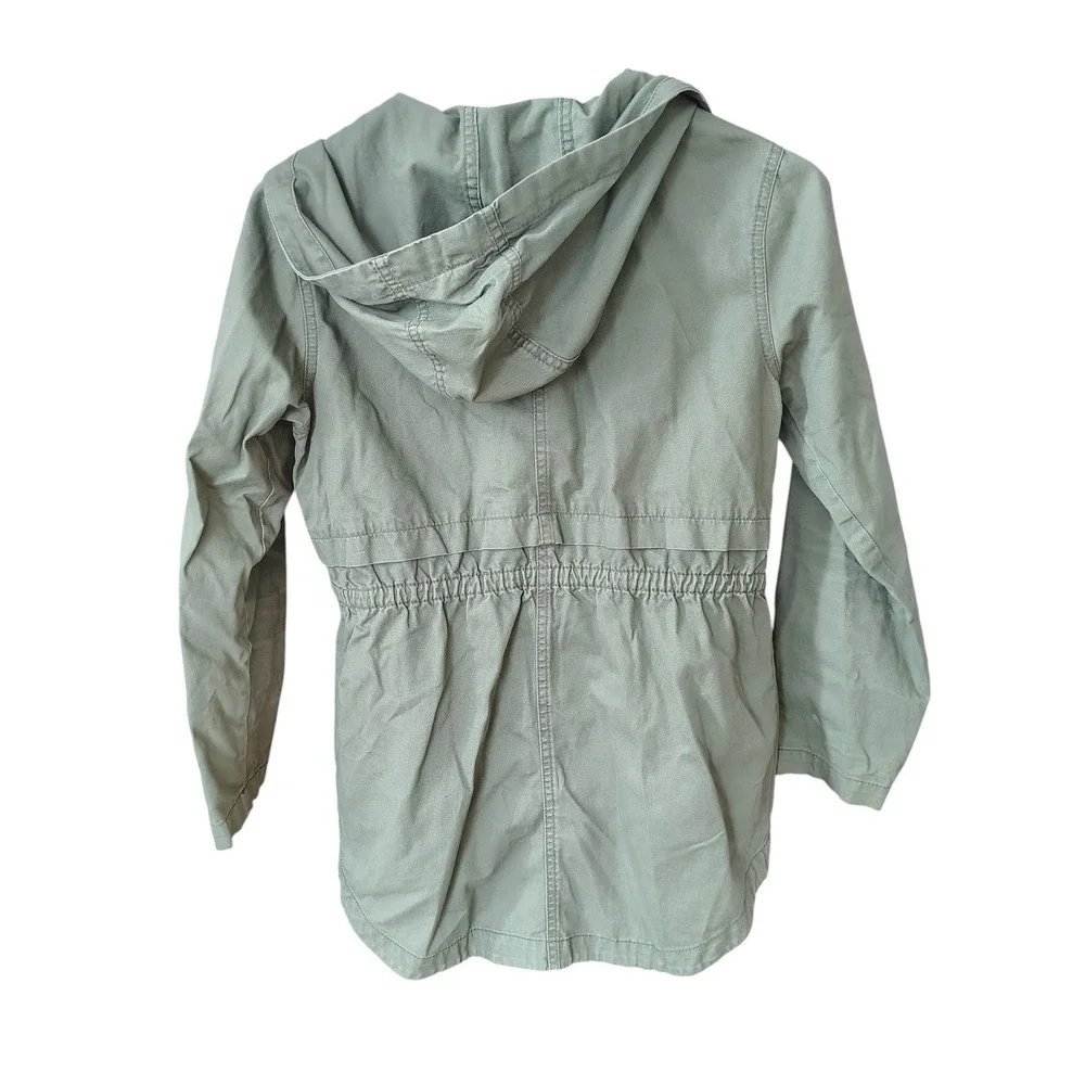 Girls Old Navy Khaki Army Hooded Jacket‎ Sz XL (14)